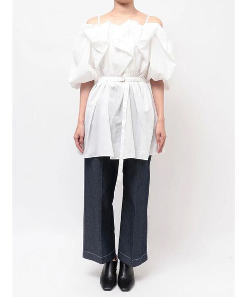 TONAL(トーナル)の「2WAYオフショルブラウス(シャツ/ブラウス・レディース・オフホワイト/ベージュ/ブラック・MEDIUM)」の15枚目の写真