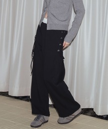 Mili affinity（ミリアフィニティー）の「サイドリボンウエスト切り替えスウェットパンツ（スウェットパンツ）」