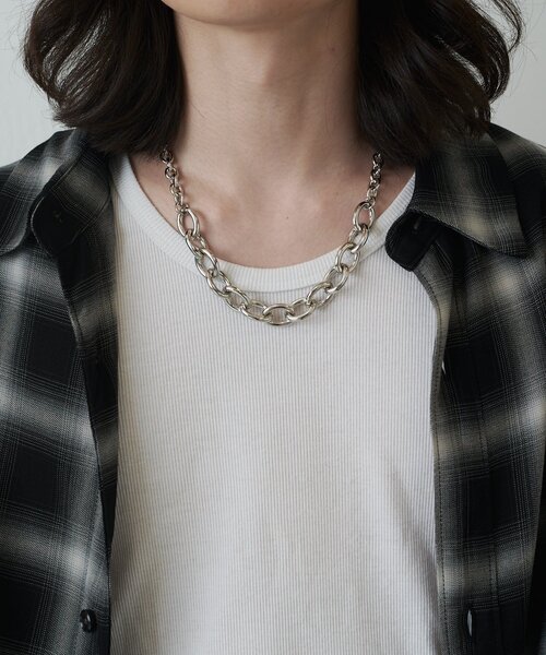 Lui's(ルイス)の「Ah Necklace / 02 (コンビチェーンネックレス)(ネックレス・レディース・シルバー・FREE)」の12枚目の写真