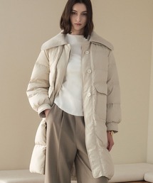 【高品質ダウン90%】ダウンコート ロング 軽量 ロングコート 冬 スタンドカラー【上品シルエットの軽量ダウンコート】