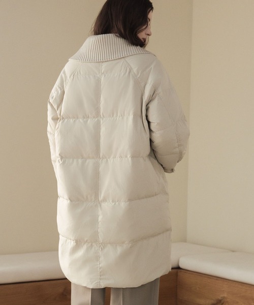 ELFRANK(エルフランク)の「【高品質ダウン90%】ダウンコート ロング 軽量 ロングコート 冬 スタンドカラー【上品シルエットの軽量ダウンコート】(ダウンジャケット/コート・レディース・ブラック/アイボリー/ベージュ・FREE)」の7枚目の写真