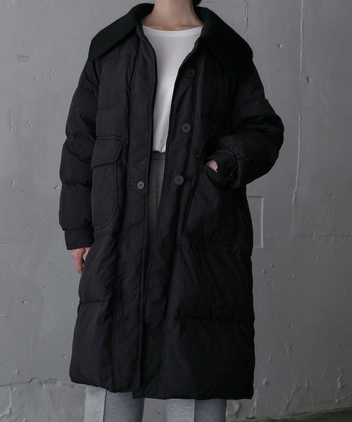 ELFRANK(エルフランク)の「【高品質ダウン90%】ダウンコート ロング 軽量 ロングコート 冬 スタンドカラー【上品シルエットの軽量ダウンコート】(ダウンジャケット/コート・レディース・ブラック/アイボリー/ベージュ・FREE)」の10枚目の写真