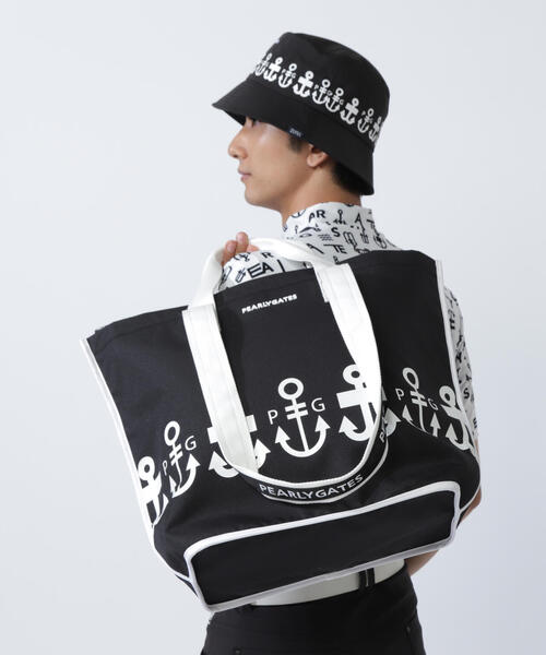 PEARLY GATES ロッカーバッグ 大型 ロゴ 大容量 多機能 PEARLY GATES ショルダーバッグ 「PEARLY GATES」ロッカーバッグ