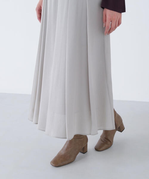 NATURAL BEAUTY BASIC(ナチュラルビューティーベーシック)の「◇オータムカラープリーツスカート(スカート・レディース・ベージュ/ワイン・MEDIUM/P/S)」の7枚目の写真