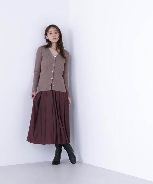 NATURAL BEAUTY BASIC(ナチュラルビューティーベーシック)の「◇オータムカラープリーツスカート(スカート・レディース・ベージュ/ワイン・MEDIUM/P/S)」の10枚目の写真