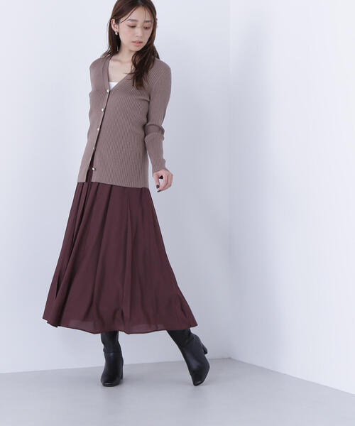NATURAL BEAUTY BASIC(ナチュラルビューティーベーシック)の「◇オータムカラープリーツスカート(スカート・レディース・ベージュ/ワイン・MEDIUM/P/S)」の12枚目の写真