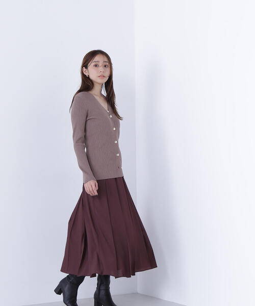 NATURAL BEAUTY BASIC(ナチュラルビューティーベーシック)の「◇オータムカラープリーツスカート(スカート・レディース・ベージュ/ワイン・MEDIUM/P/S)」の13枚目の写真