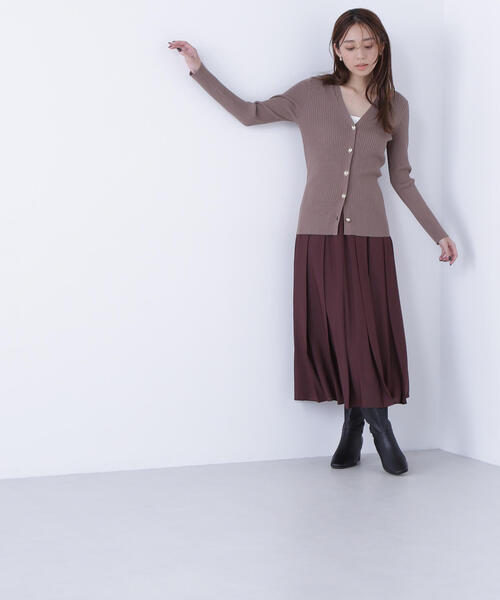 NATURAL BEAUTY BASIC(ナチュラルビューティーベーシック)の「◇オータムカラープリーツスカート(スカート・レディース・ベージュ/ワイン・MEDIUM/P/S)」の14枚目の写真