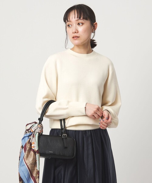 green label relaxing(グリーンレーベルリラクシング)の「ウール スムース ボトルネック フォルム ニット プルオーバー ウォッシャブル(ニット/セーター・レディース・グレー/オフホワイト/ブラック/レッド/ベージュ・FREE)」の20枚目の写真
