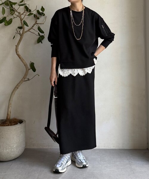 WEB限定】MA1ポケットプルオーバー＋タイトスカートセット