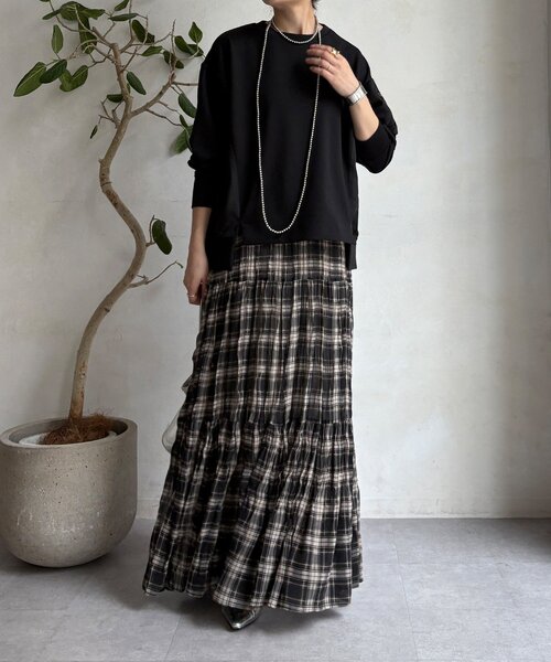 DouDou（ドゥドゥ）の「【WEB限定】MA1ポケットプルオーバー＋タイトスカートセット（セットアップ・レディース・アイボリー/ブラック/カーキ/キャメル・FREE）」の10枚目の写真