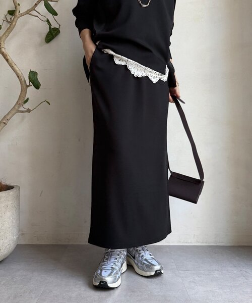 DouDou（ドゥドゥ）の「【WEB限定】MA1ポケットプルオーバー＋タイトスカートセット（セットアップ・レディース・アイボリー/ブラック/カーキ/キャメル・FREE）」の18枚目の写真