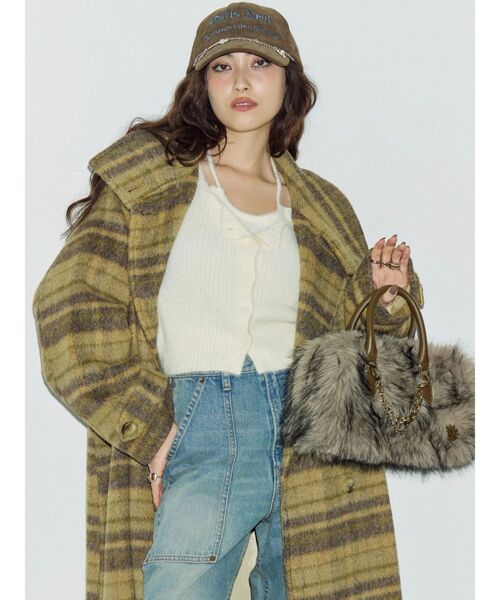 EVRIS（エヴリス）の「ホルターネックシャギーニットトップス（ニット/セーター・レディース・ブラック/グレー/ブルー/ホワイト・FREE）」の9枚目の写真