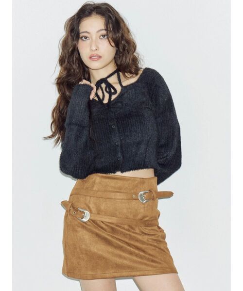 EVRIS（エヴリス）の「ホルターネックシャギーニットトップス（ニット/セーター・レディース・ブラック/グレー/ブルー/ホワイト・FREE）」の11枚目の写真