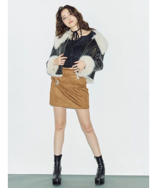 EVRIS（エヴリス）の「ホルターネックシャギーニットトップス（ニット/セーター・レディース・ブラック/グレー/ブルー/ホワイト・FREE）」の18枚目の写真