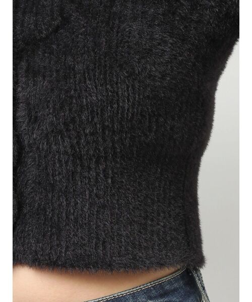 EVRIS（エヴリス）の「ホルターネックシャギーニットトップス（ニット/セーター・レディース・ブラック/グレー/ブルー/ホワイト・FREE）」の7枚目の写真