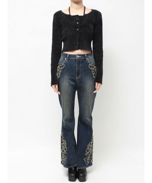 EVRIS（エヴリス）の「ホルターネックシャギーニットトップス（ニット/セーター・レディース・ブラック/グレー/ブルー/ホワイト・FREE）」の11枚目の写真