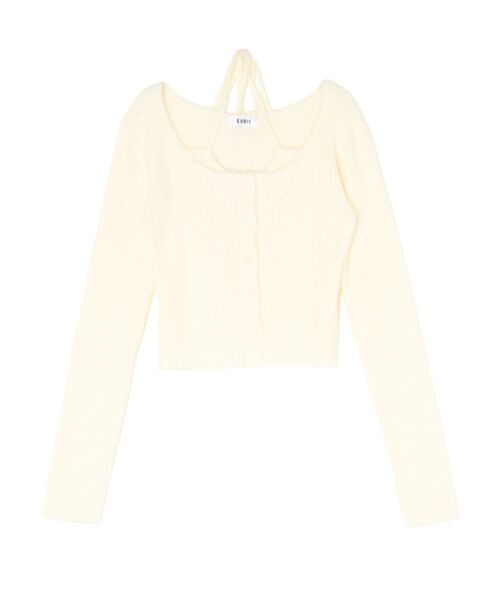 EVRIS（エヴリス）の「ホルターネックシャギーニットトップス（ニット/セーター・レディース・ブラック/グレー/ブルー/ホワイト・FREE）」の16枚目の写真