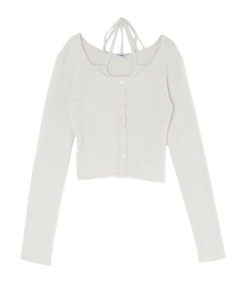 EVRIS（エヴリス）の「ホルターネックシャギーニットトップス（ニット/セーター・レディース・ブラック/グレー/ブルー/ホワイト・FREE）」の17枚目の写真