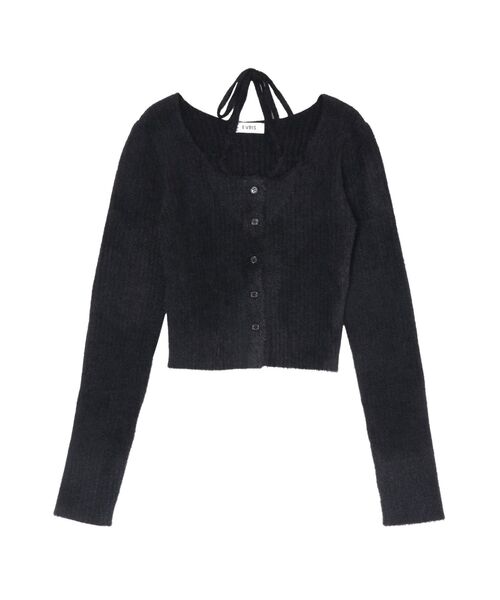 EVRIS（エヴリス）の「ホルターネックシャギーニットトップス（ニット/セーター・レディース・ブラック/グレー/ブルー/ホワイト・FREE）」の19枚目の写真