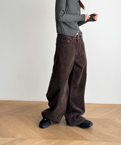 CANAL JEAN（キャナルジーン）の「choice_cnl/SEIRTAND　コーデュロイカーブパンツ（その他パンツ・レディース・ブラウン/チャコールグレー・SMALL/MEDIUM）」の3枚目の写真