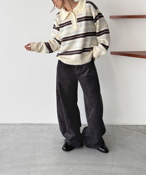 CANAL JEAN（キャナルジーン）の「choice_cnl/SEIRTAND　コーデュロイカーブパンツ（その他パンツ・レディース・ブラウン/チャコールグレー・SMALL/MEDIUM）」の14枚目の写真