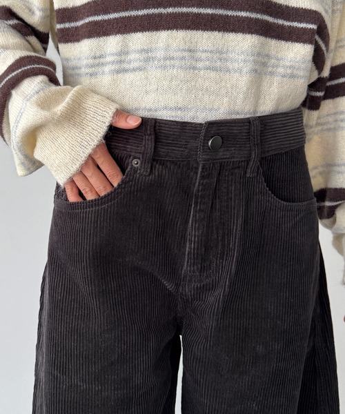 CANAL JEAN（キャナルジーン）の「choice_cnl/SEIRTAND　コーデュロイカーブパンツ（その他パンツ・レディース・ブラウン/チャコールグレー・SMALL/MEDIUM）」の10枚目の写真