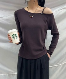 お値下げ！　ワンショルダーカットトップス ワンショルダーカットトップス オフショルダー」に該当する