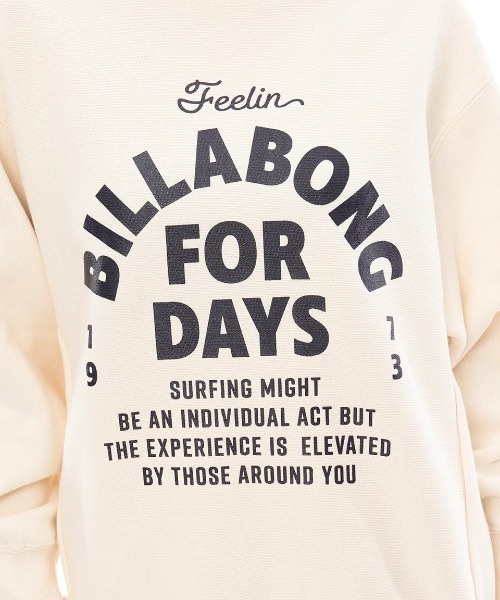 BILLABONG(ビラボン)の「【BILLABONG/ビラボン】24AW SIDE RIB HEAVY SWEAT/ロゴスウェットトレーナー(スウェット・レディース・ヘザーグレー/ブルー/ブラック/ホワイト・MEDIUM/LARGE)」の9枚目の写真
