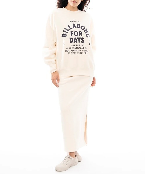 BILLABONG(ビラボン)の「【BILLABONG/ビラボン】24AW SIDE RIB HEAVY SWEAT/ロゴスウェットトレーナー(スウェット・レディース・ヘザーグレー/ブルー/ブラック/ホワイト・MEDIUM/LARGE)」の10枚目の写真