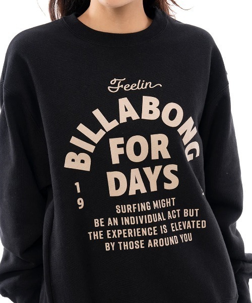 BILLABONG(ビラボン)の「【BILLABONG/ビラボン】24AW SIDE RIB HEAVY SWEAT/ロゴスウェットトレーナー(スウェット・レディース・ヘザーグレー/ブルー/ブラック/ホワイト・MEDIUM/LARGE)」の12枚目の写真