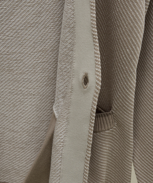 ABAHOUSE（アバハウス）の「バイアスジャガード 1ボタン カーディガン（カーディガン/ボレロ・メンズ・ネイビー/ブルー/グレイッシュベージュ・44/46/48）」の8枚目の写真