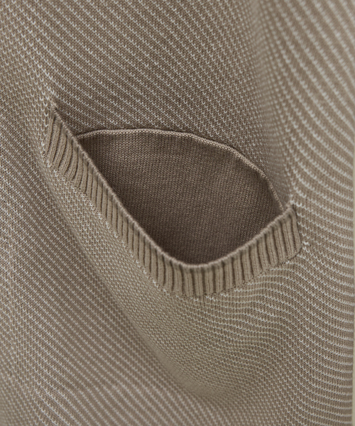 ABAHOUSE（アバハウス）の「バイアスジャガード 1ボタン カーディガン（カーディガン/ボレロ・メンズ・ネイビー/ブルー/グレイッシュベージュ・44/46/48）」の10枚目の写真