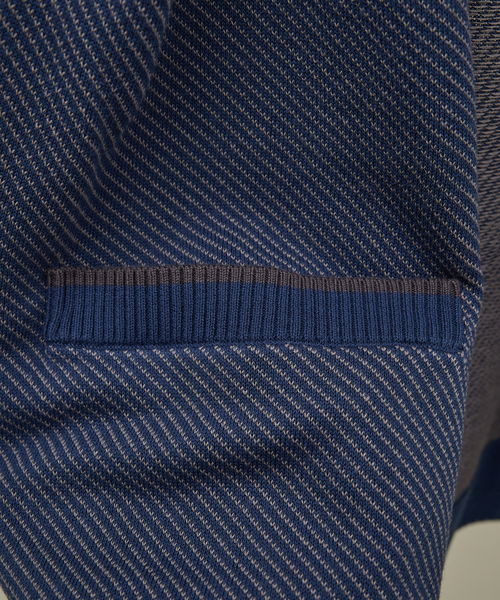 ABAHOUSE（アバハウス）の「バイアスジャガード 1ボタン カーディガン（カーディガン/ボレロ・メンズ・ネイビー/ブルー/グレイッシュベージュ・44/46/48）」の21枚目の写真