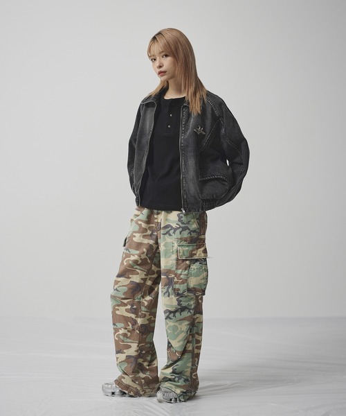 MSG（エムエスジー）の「コットンサーマルロングスリーブヘンリーネックTシャツ【UNISEX】（Tシャツ/カットソー・メンズ・グレー/ホワイト/ワイン系/ブラック系/ブラック/ブラック系2/レオパード・XL/L/M/S）」の14枚目の写真