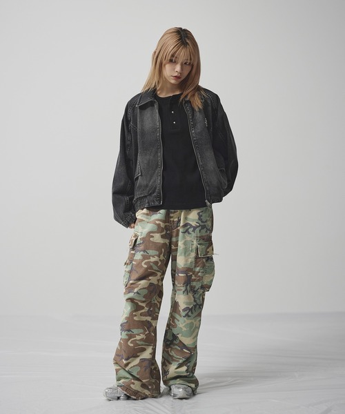 MSG（エムエスジー）の「コットンサーマルロングスリーブヘンリーネックTシャツ【UNISEX】（Tシャツ/カットソー・メンズ・グレー/ホワイト/ワイン系/ブラック系/ブラック/ブラック系2/レオパード・XL/L/M/S）」の17枚目の写真