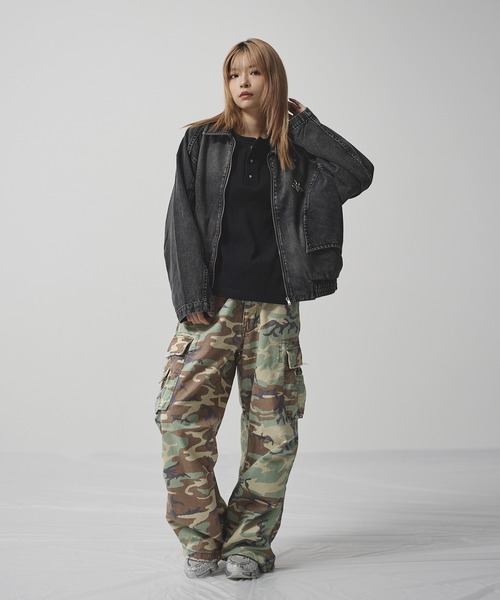 MSG（エムエスジー）の「コットンサーマルロングスリーブヘンリーネックTシャツ【UNISEX】（Tシャツ/カットソー・メンズ・グレー/ホワイト/ワイン系/ブラック系/ブラック/ブラック系2/レオパード・XL/L/M/S）」の22枚目の写真