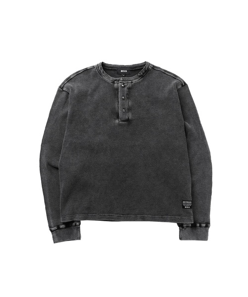 コットンサーマルロングスリーブヘンリーネックTシャツ【UNISEX】（T