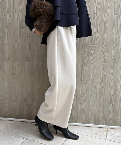 Jena espace merveilleux（ジェナ　エスパスメルヴェイユ）の「【あったかパンツ】ウールライクキャタピラーパンツ（その他パンツ・レディース・ライトベージュ/アイボリー/ブラック・FREE）」の6枚目の写真