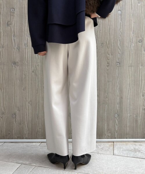 Jena espace merveilleux（ジェナ　エスパスメルヴェイユ）の「【あったかパンツ】ウールライクキャタピラーパンツ（その他パンツ・レディース・ライトベージュ/アイボリー/ブラック・FREE）」の7枚目の写真