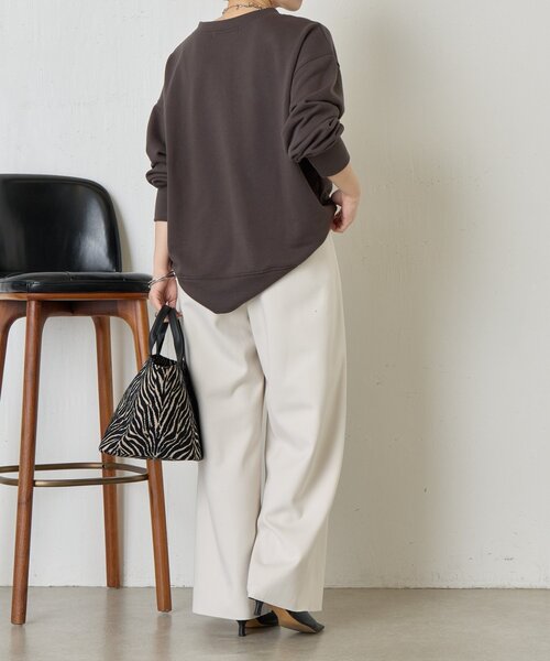 Jena espace merveilleux（ジェナ　エスパスメルヴェイユ）の「【あったかパンツ】ウールライクキャタピラーパンツ（その他パンツ・レディース・ライトベージュ/アイボリー/ブラック・FREE）」の11枚目の写真