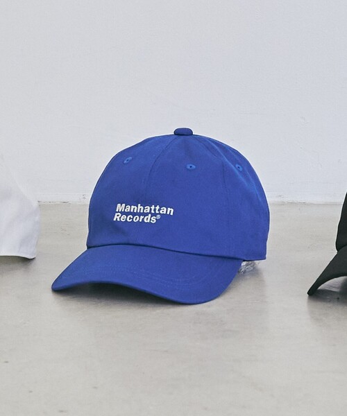 Manhattan Records（マンハッタン レコーズ）の「ManhattanRecords（マンハッタンレコード）別注ロゴ刺繍CAP（キャップ・メンズ・ホワイト/コバルトブルー/ブラック・FREE）」の3枚目の写真