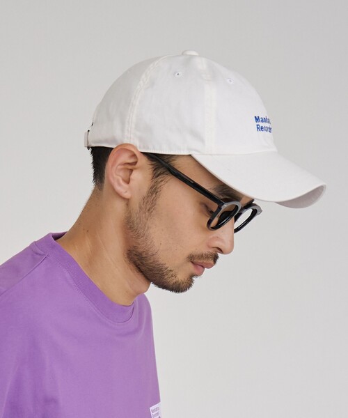Manhattan Records（マンハッタン レコーズ）の「ManhattanRecords（マンハッタンレコード）別注ロゴ刺繍CAP（キャップ・メンズ・ホワイト/コバルトブルー/ブラック・FREE）」の5枚目の写真