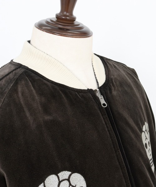 ADAMPATEK/アダムパテック】aged velour souvenir jacket ベロア