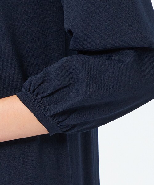 MACKINTOSH PHILOSOPHY(マッキントッシュ フィロソフィー)の「【25年秋冬モデル】Cleric Collar Knit サックワンピース(ワンピース・レディース・チャコールグレー/ダークネイビー・38)」の8枚目の写真