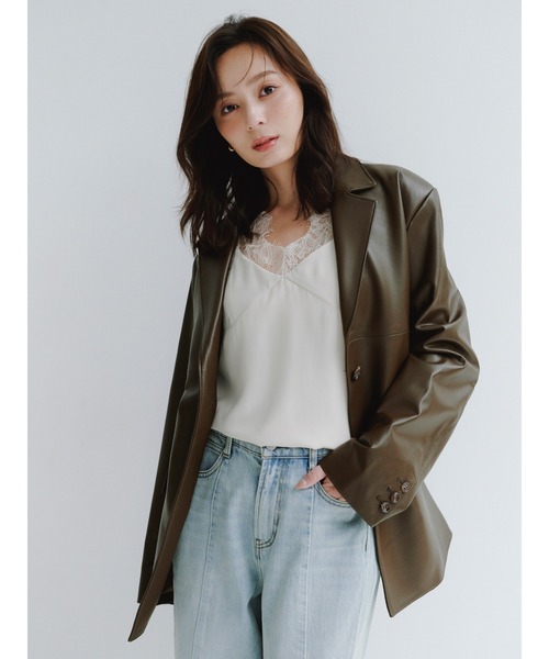 サイドタックカジュアルワイドデニム（デニムパンツ）｜anuans（ア