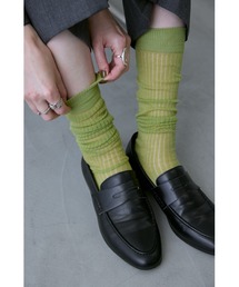 un/neu(アンノイ)のラメロングリブソックス / シアーソックス / カラーソックス(ソックス/靴下)