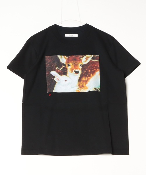 G.V.G.V.(ジーヴィージーヴィー)の「RABBIT WITH BAMBI TEE(Tシャツ/カットソー・レディース・ブラック・M/S)」の5枚目の写真