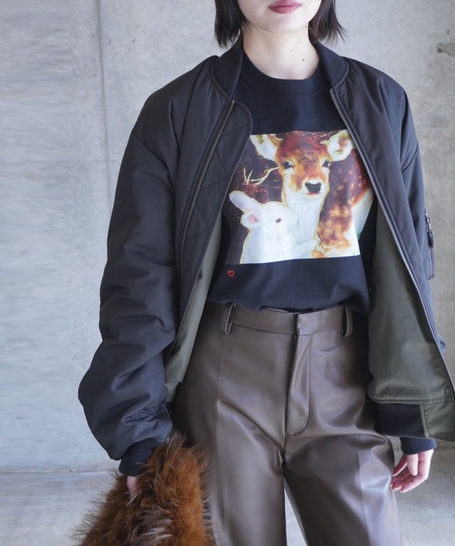 G.V.G.V.(ジーヴィージーヴィー)の「RABBIT WITH BAMBI TEE(Tシャツ/カットソー・レディース・ブラック・M/S)」の8枚目の写真