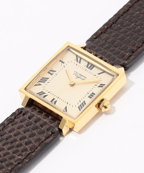 VAGUE WATCH CO.(ヴォーグウォッチカンパニー)の「【別注】VAGUE WATCH Carre Piece リザードベルト クォーツウォッチ(アナログ腕時計・メンズ・ホワイト系その他2/ホワイト系その他・FREE)」の5枚目の写真